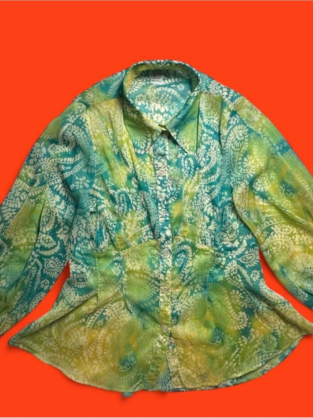 Y2K rare Isabel USA 100% Cotton long sleeve indie retro buttonup